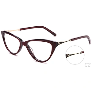 handmade cat eye spectacles clear acetate optical glasses eyewear frames for women