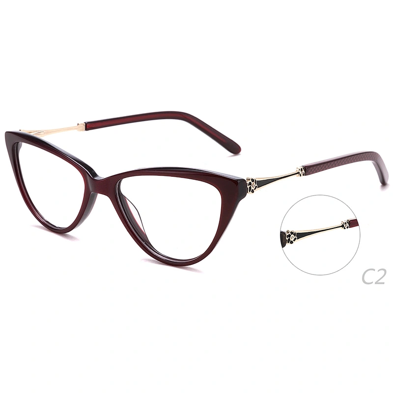 handmade cat eye spectacles clear acetate optical glasses eyewear frames for women