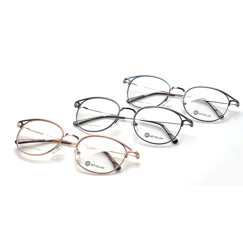 Clear lenses mens soft vintage round metal eye glasses optical frames 1 piece 2019