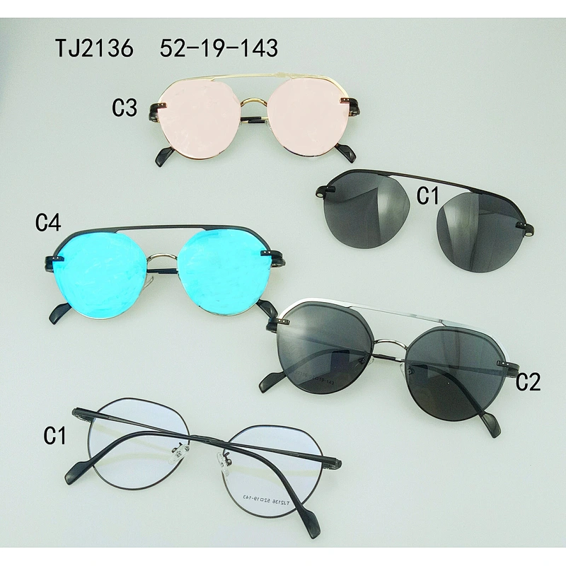 ready goods 2136 Factory Wholesale metal  sunglasses popular eyewear sunglasses