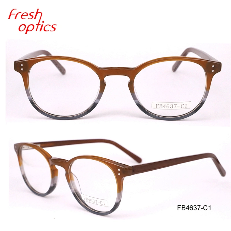 FB4637 hand made acetate optical frames western style eyeglasses fashion spectacles