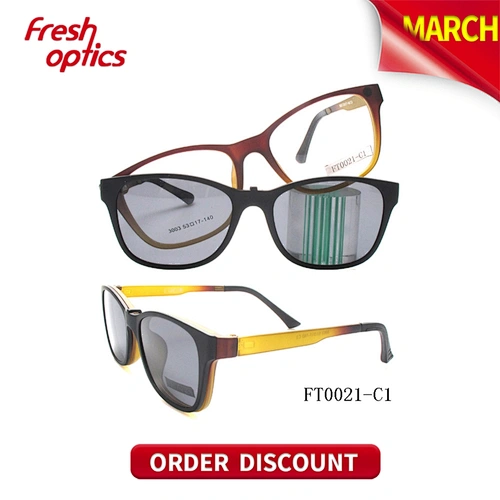 FT0021 Customize Girl Style Clip On Sunglasses Mirror Lens
