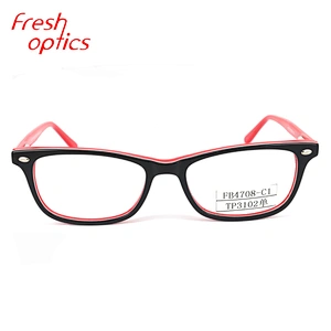 FB4708 New model eyewear frame glasses fashion colorful material transparent stripe acetate frame
