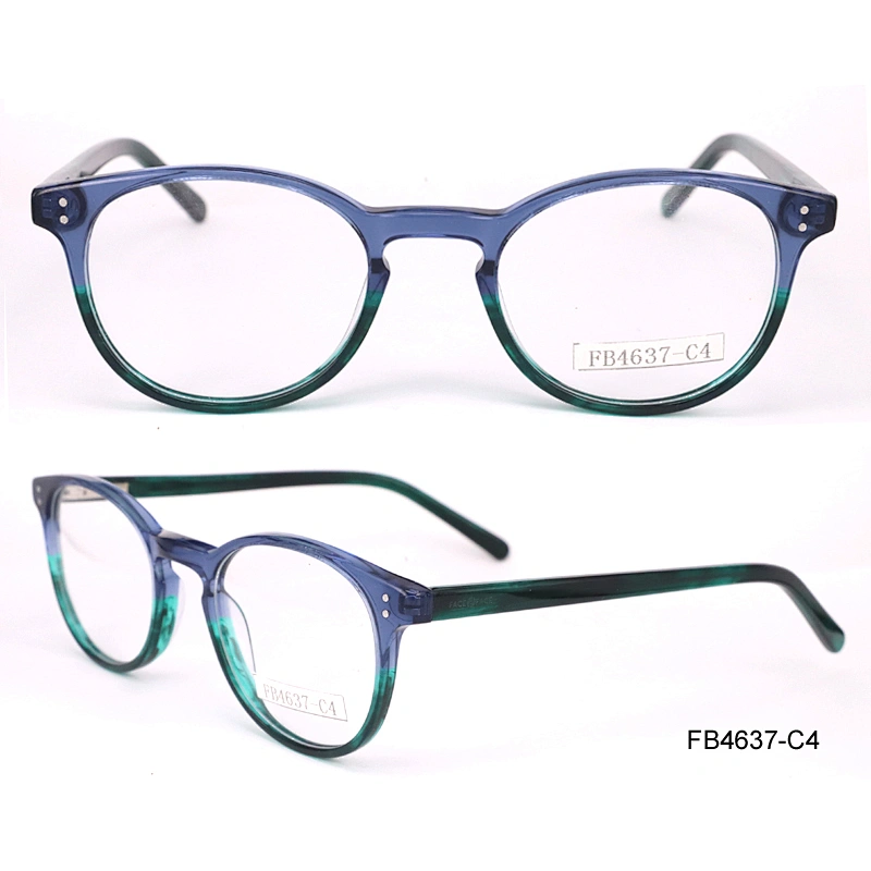 FB4637 hand made acetate optical frames western style eyeglasses fashion spectacles
