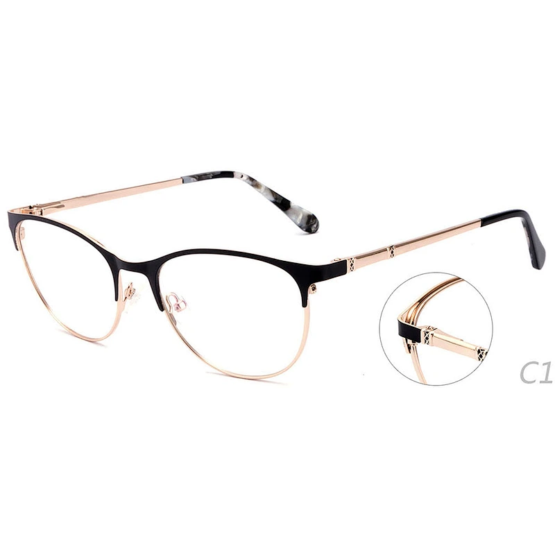 Retail hot sale metal optical frames ready goods eyewear