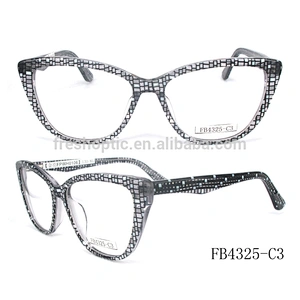 FB4325 Hot sell colorful material big size optical frame acetate eyewear glass italy design