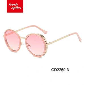 GD2269 Professional manufacture italian wrap sunglasses round men