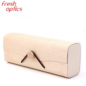 High quality bamboo wood sunglasses case glasses box custom logo