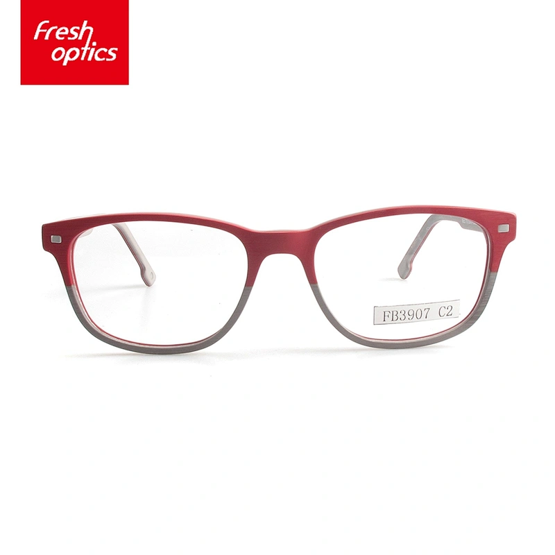 FB3907 Germany Style Acetate Optical Frames With Double Color Design