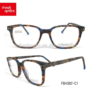 FB4382 2018 newest design hand polished wooden acetate frames optical eyeglasses