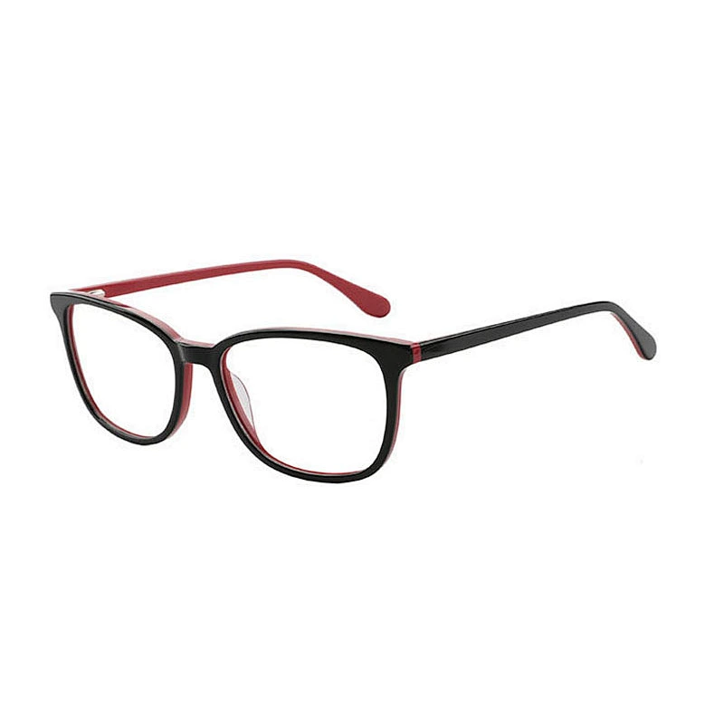 LG078 Young Fashion Stripe Design Square Acetate Eyeglass Frame Ready goods