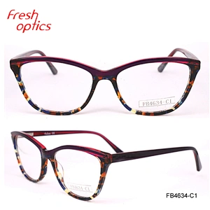 FB4634 Hot sell lamination acetate glass optical frame high quality eyewear glass