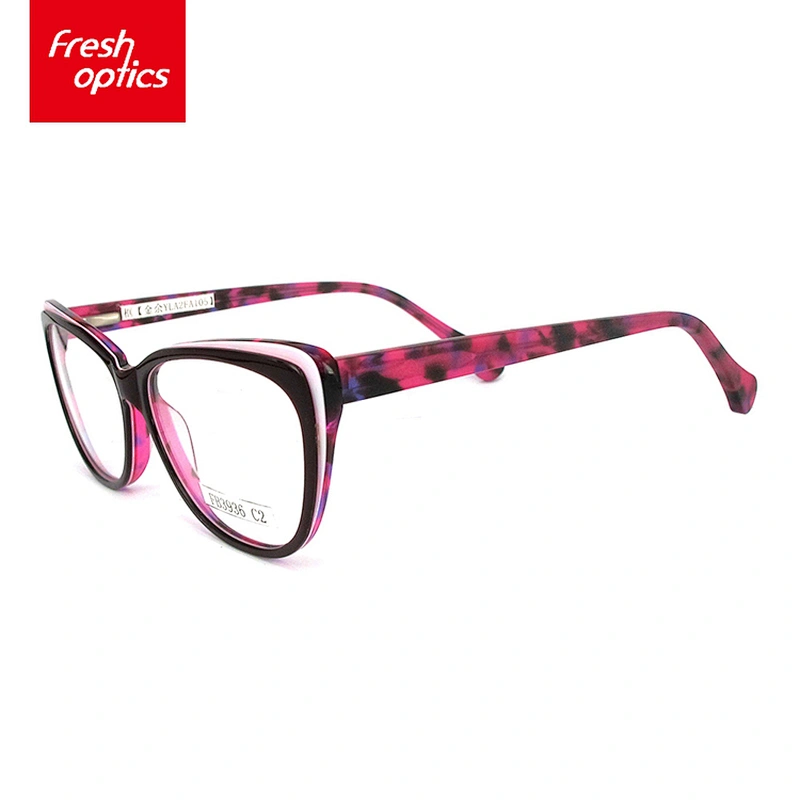FB3936 Street Fashion Cat Eye Women Acetate Eyeglass Frame