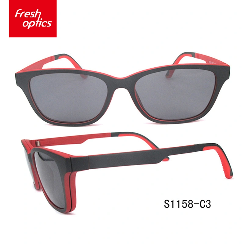 S1158 High quality big frame clip-on reading sunglasses