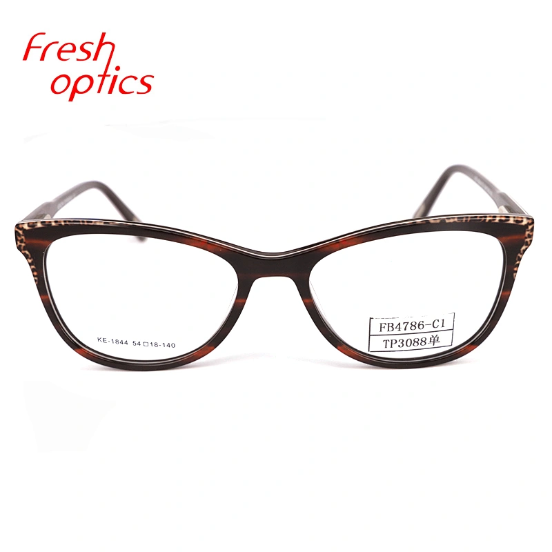 FB4786 Acetate lamination stripe color fashionable euramerican optical frames women style
