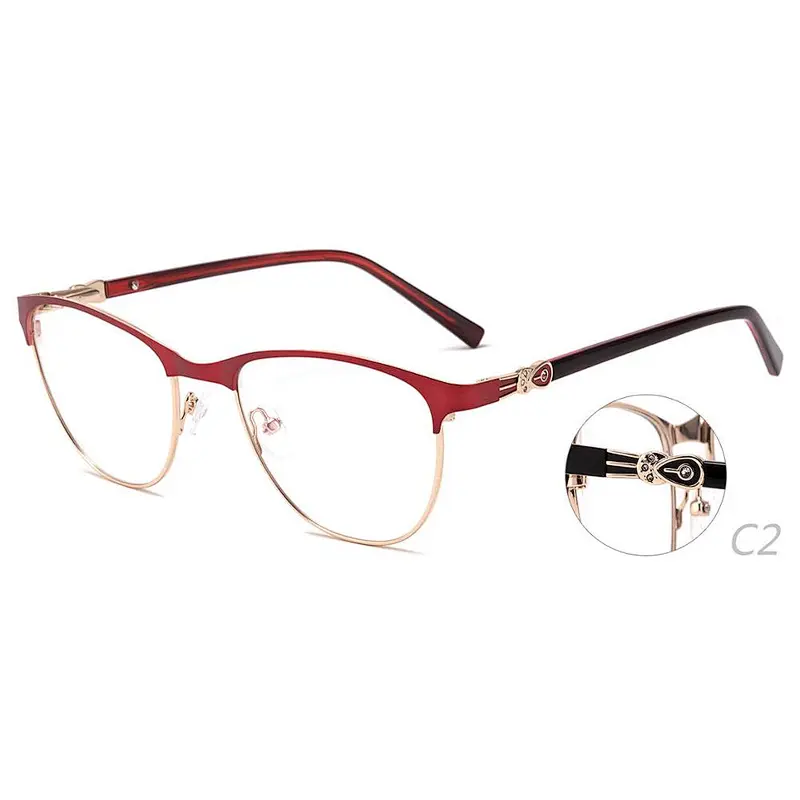computer diamond eyeglasses stainless optical frames ready stock