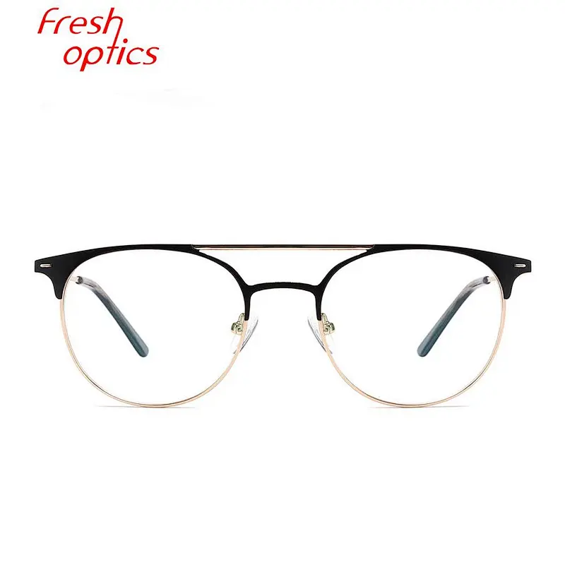 wholesale ready to ship round metal optical frame eyeglasses for women