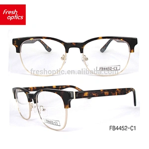 FB4452 half rim acetate optical frames classic eyeglasses high quality spectacle frame