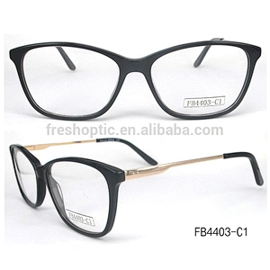 FB4403 China wholesale cheap price acetate frame metal temple fashion colors for ladies