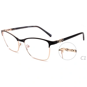 Best design diamond online spectacles prescription metal optical frames ready stock