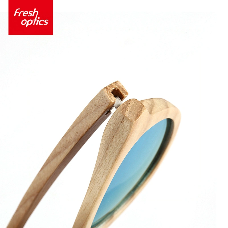 6W005 Light Brown Wooden Sunglasses With Polarized