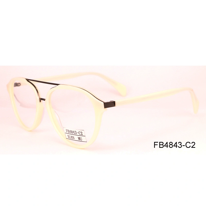 FB4843 Manufacturer logo reading glasses China acetate frame optics eye glasses