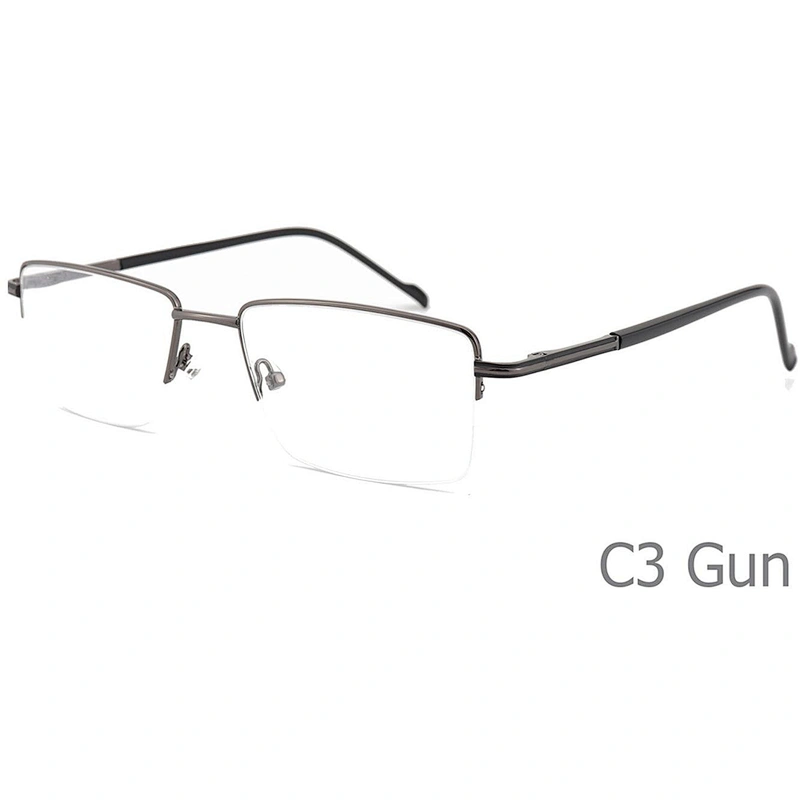 2019 cheap ready stock online retailer metal optical eyeglasses half frame for men