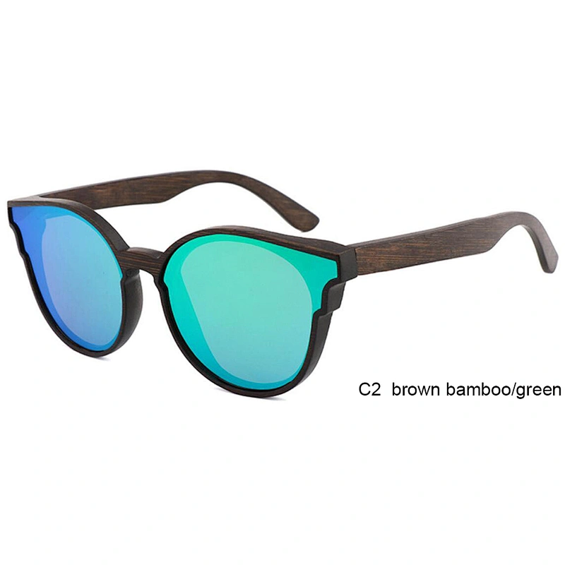 Wholesale Custom Free logo UV400 bamboo polarized wood sunglasses
