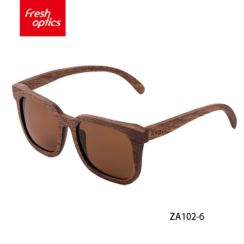 ZA102 Made in china wooden sunglasses polarized lens wood temple