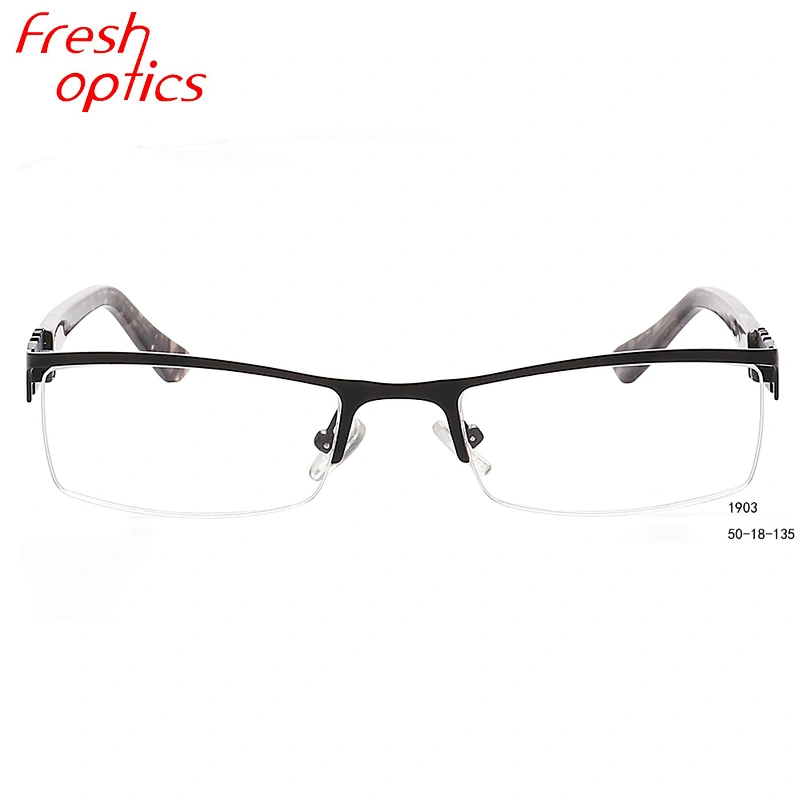 High quality men metal optical eyeglasses frames with diamond