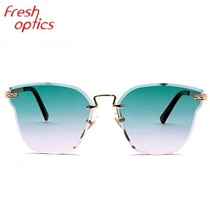 Fashion AC sun glasses cheap price top quality best brand rimless sunglasses men for men's sunglasses