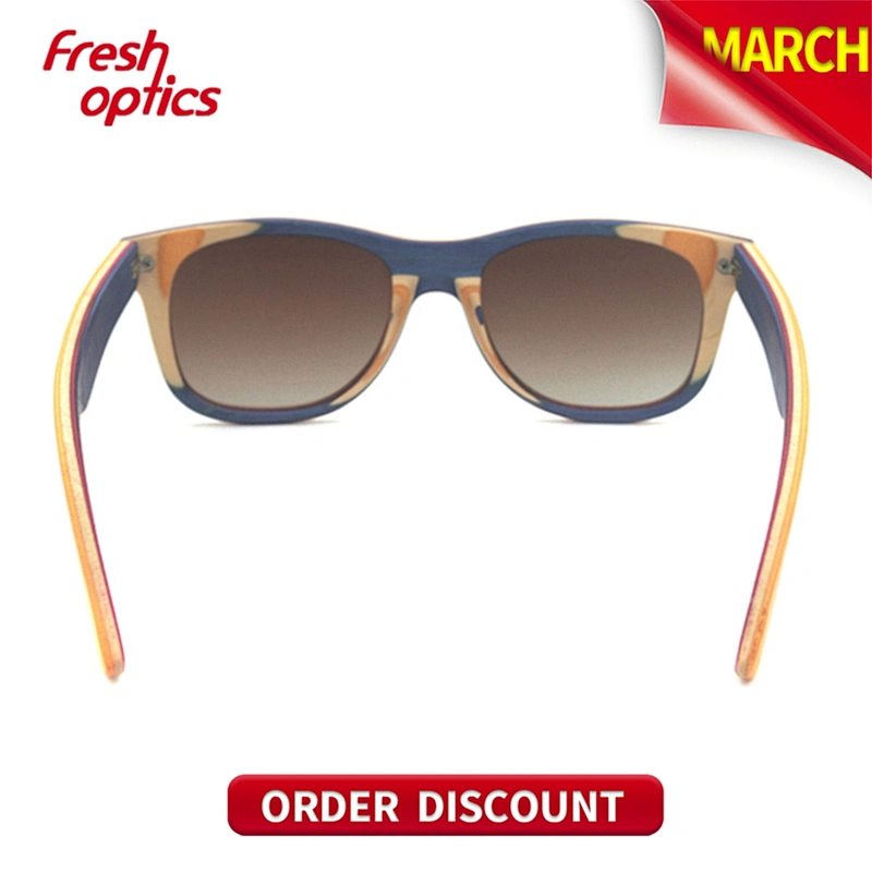 Anti radiation upscale fashion wood sunglasses
