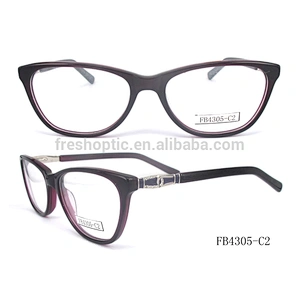 FB4305 Decorated glasses optical frame china eyewear manufacturer acetate material eyeglasses