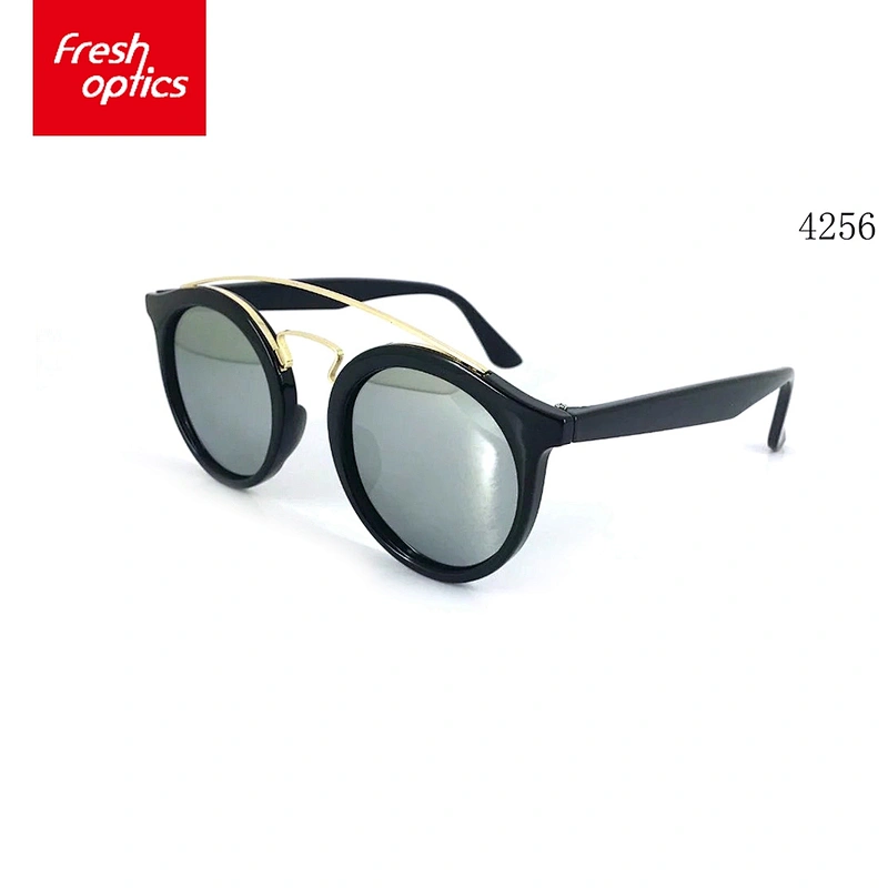 4256 Round Plastic Sunglasses,Double Bridge Sunglass,Sunglass Wholesale