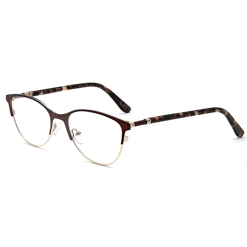 hot sale stainless steel  ready stock 1 piece optical eyeglasses frames for women