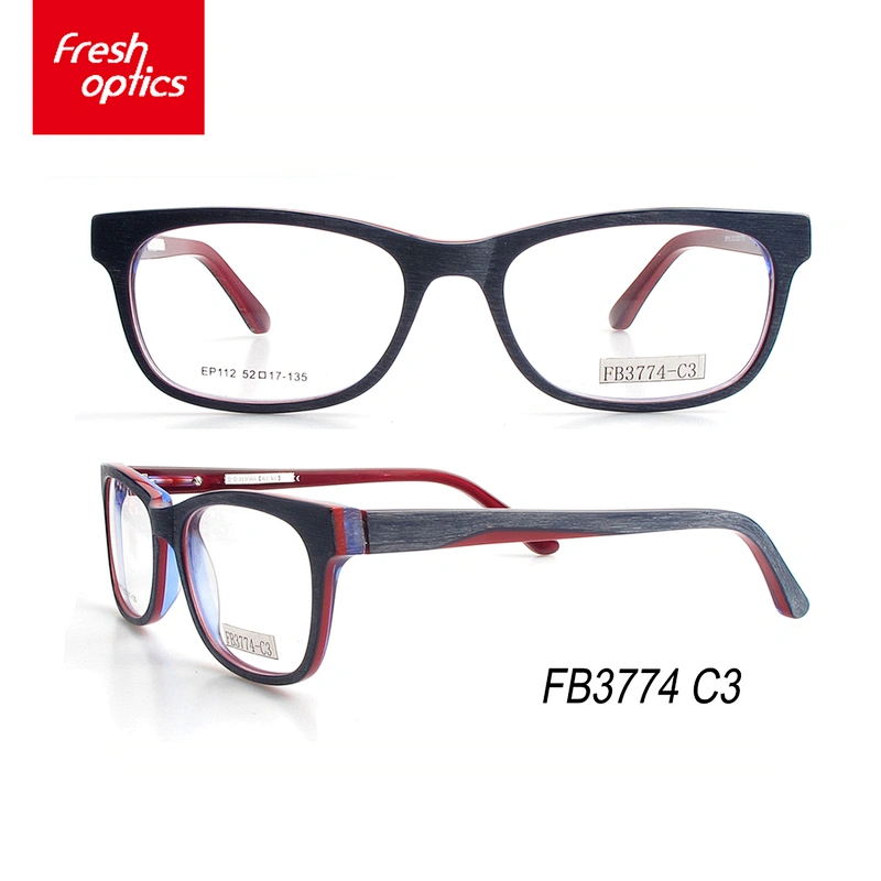 FB3774 Acetate Contracted Design Optical Frame With Width Temple
