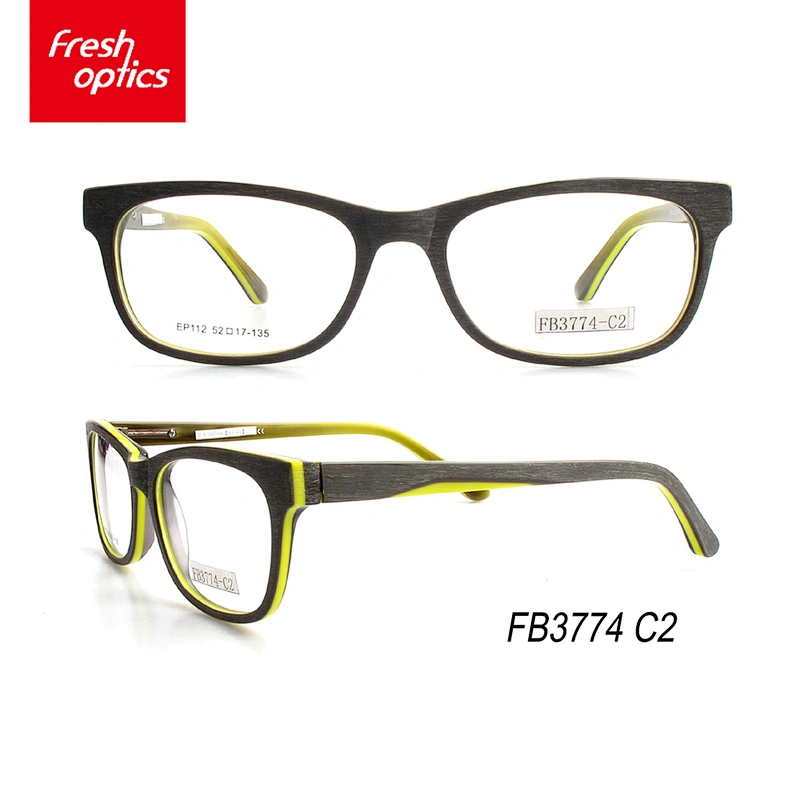 FB3774 Acetate Contracted Design Optical Frame With Width Temple