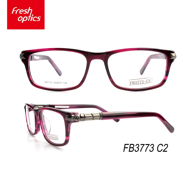 FB3773 Fashion Decoration Acetate Optical Frames Brand Name