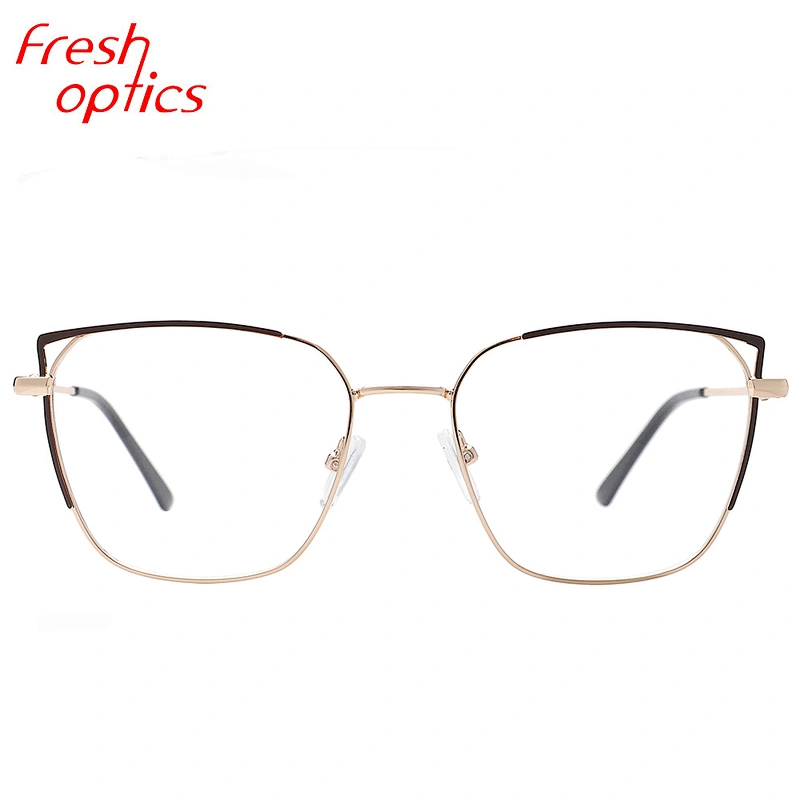 fashion women red cat fresh glasses metal optical frames manufacture
