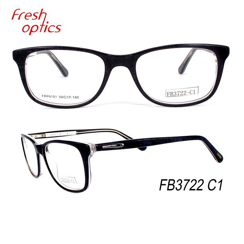 Factory produced acetate eyeglasses optical frame