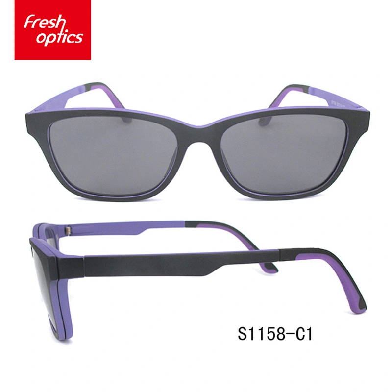 S1158 High quality big frame clip-on reading sunglasses