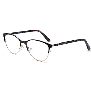 hot sale stainless steel  ready stock 1 piece optical eyeglasses frames for women