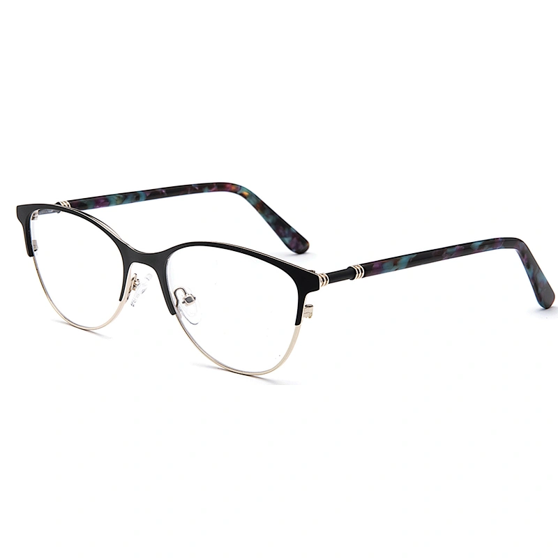 hot sale stainless steel  ready stock 1 piece optical eyeglasses frames for women