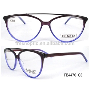 FB4470 fashion acetate glass double bridge optical frames high quality eyewear frame