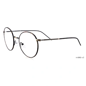 Rose gold latest eyewear circle round glasses copper optical frame eyeglasses frames for unisex