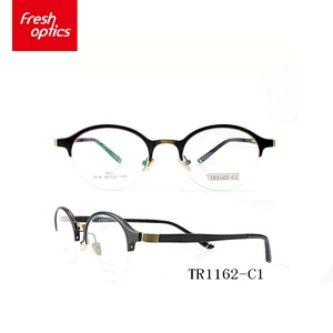 TR1162 OEM TR90 Half - Rim Vintage Optical Frames With Gold Angle