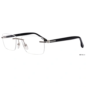 Famous brand trendy designer OEM rimless optical eyeglasses frames