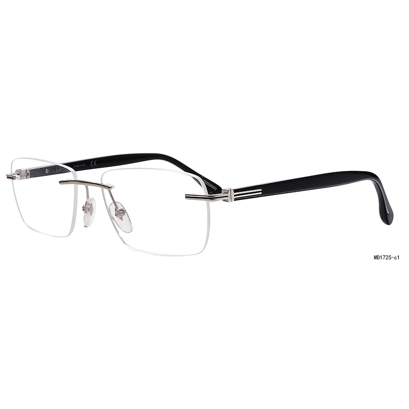 Famous brand trendy designer OEM rimless optical eyeglasses frames