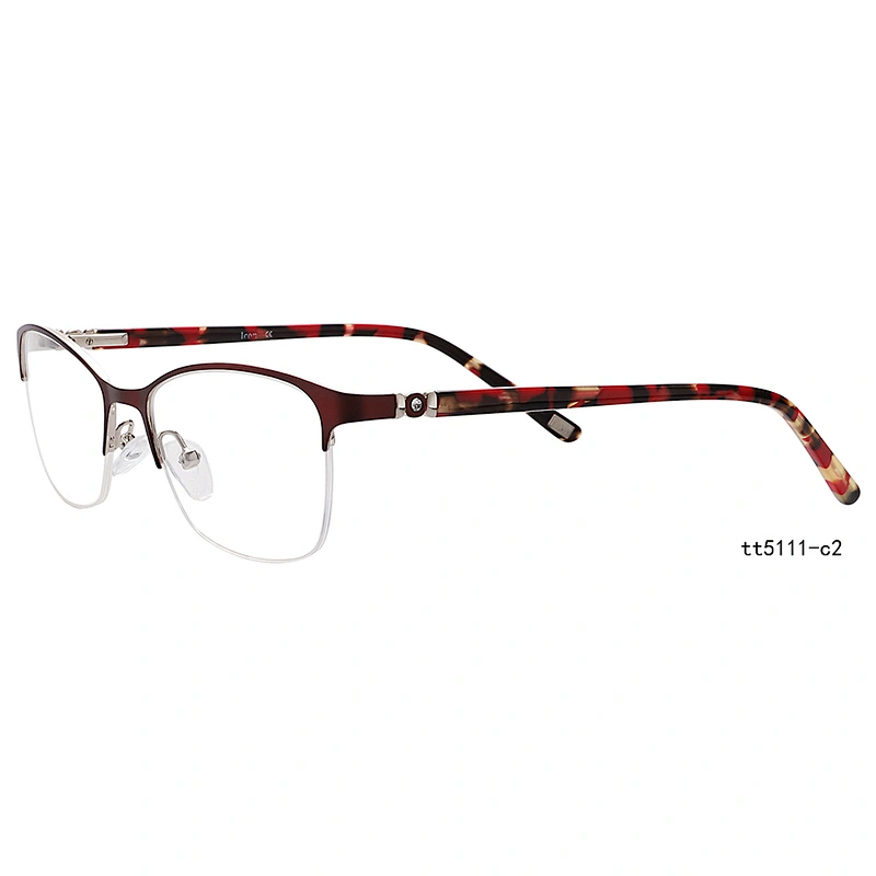 blue blocker glasses frame stainless steel metal eyeglasses optical frames for women