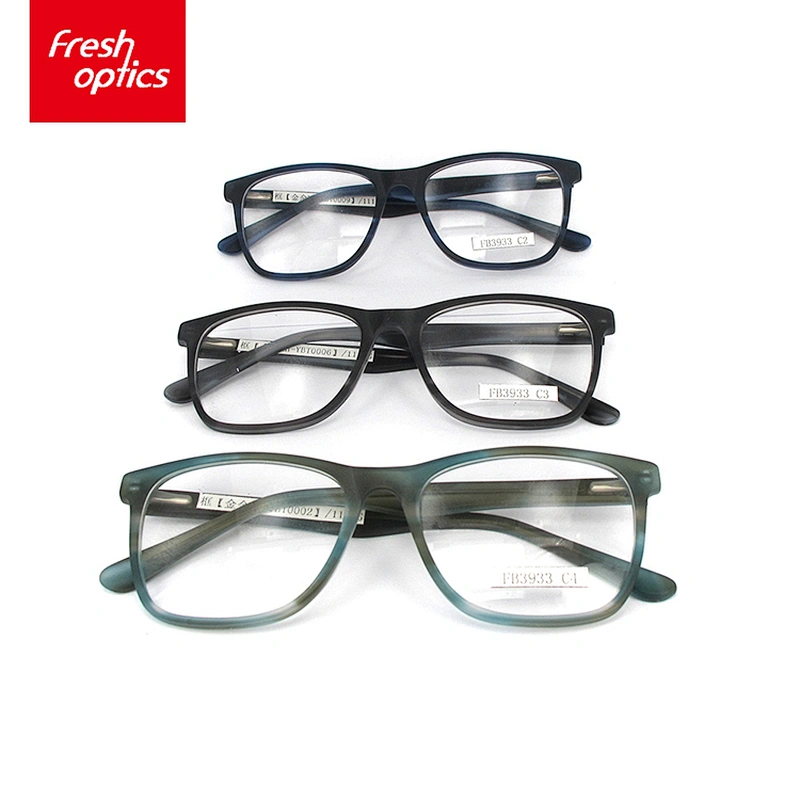 FB3933 Brown acetate eyeglass frame with low price, Handmade optical frames